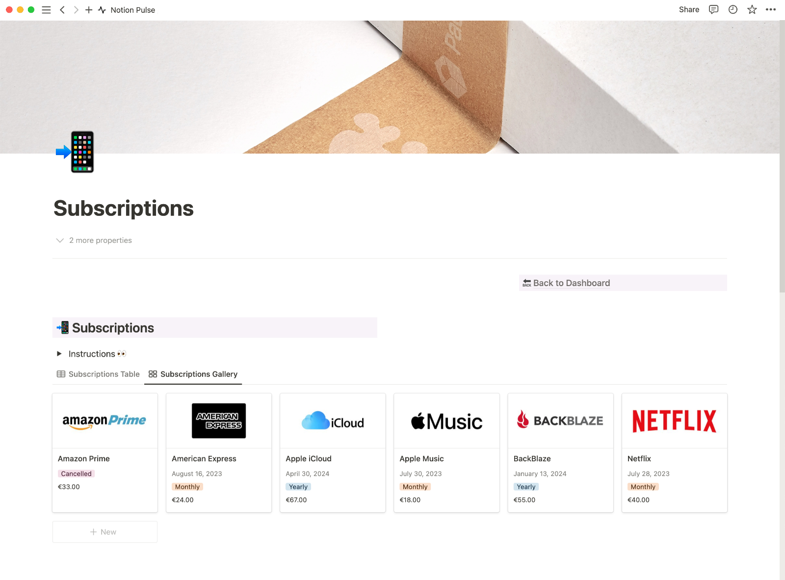 Notion Pulse Subscriptions