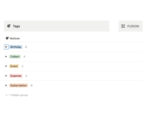 Notion Fusion Notices Tags